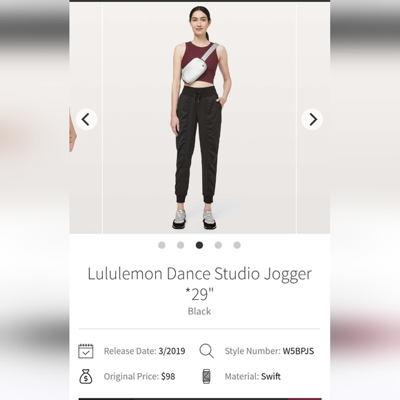 Lululemon Dance Studio Jogger 29" Sz 8 Black - Picture 1 of 14
